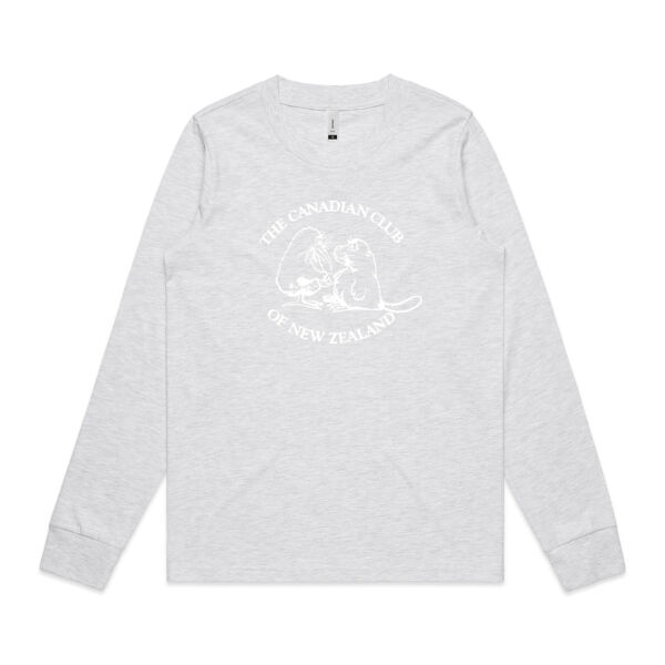 Can Club - White Logo - Womens Dice Longsleeve Tee Thumbnail