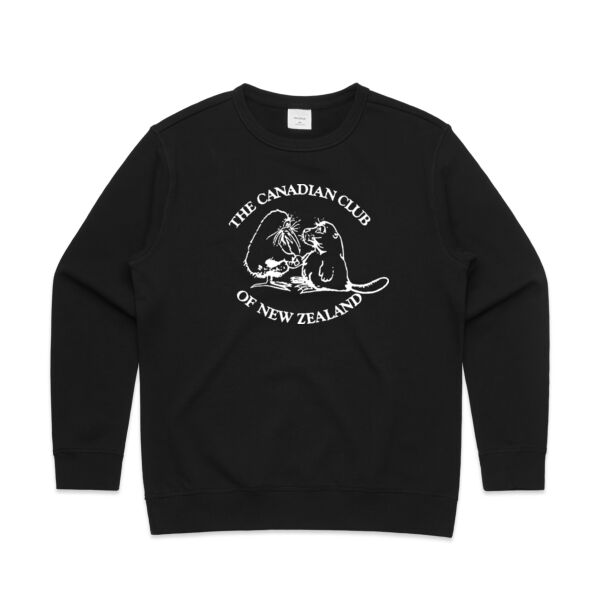 Can Club - White Logo - Womens Premium Crew Thumbnail