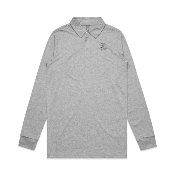 Can Club - Black Logo - Mens Chad Longsleeve Polo Thumbnail