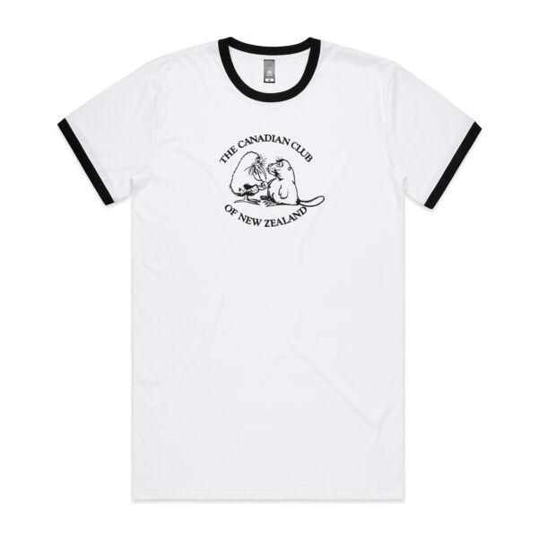 Can Club - Black Logo - Mens Ringer Tee Thumbnail