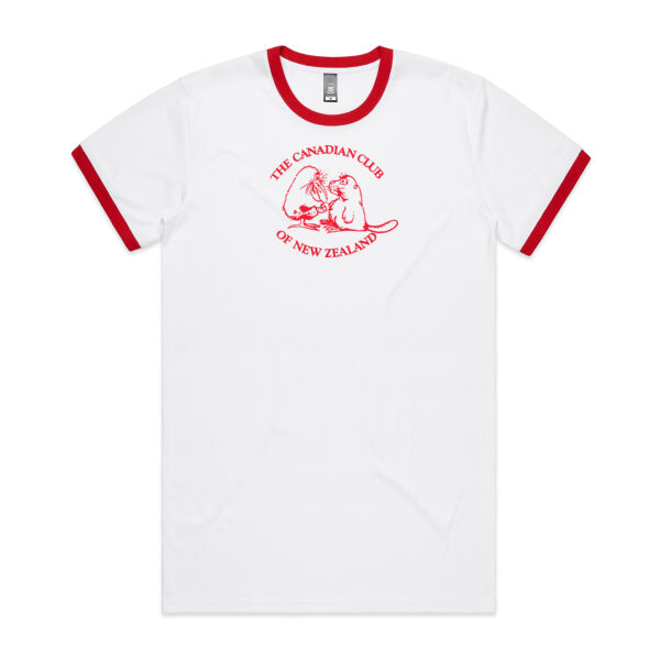 Can Club - Red Logo - Mens Ringer Tee Thumbnail