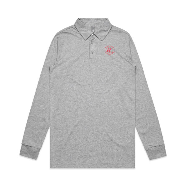 Can Club - Red Logo - Mens Chad Longsleeve Polo Thumbnail