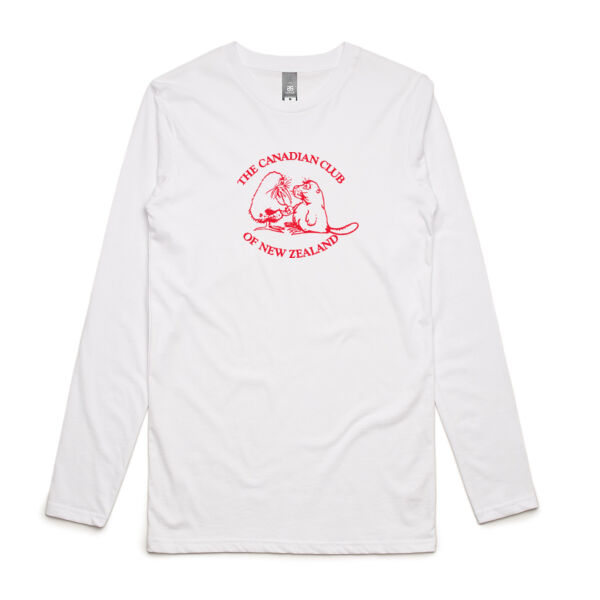 Can Club - Red Logo - Mens Ink Longsleeve Tee Thumbnail