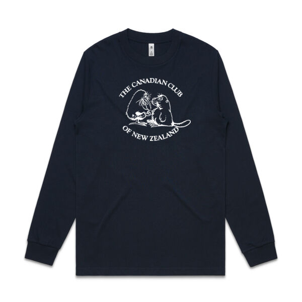 Can Club - White Logo - Mens General Long Sleeve Tee Thumbnail