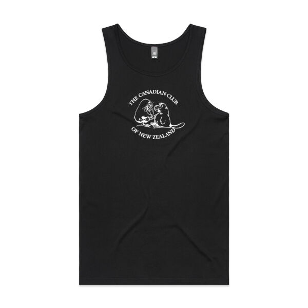 Can Club - White Logo - Mens Lowdown Singlet Thumbnail