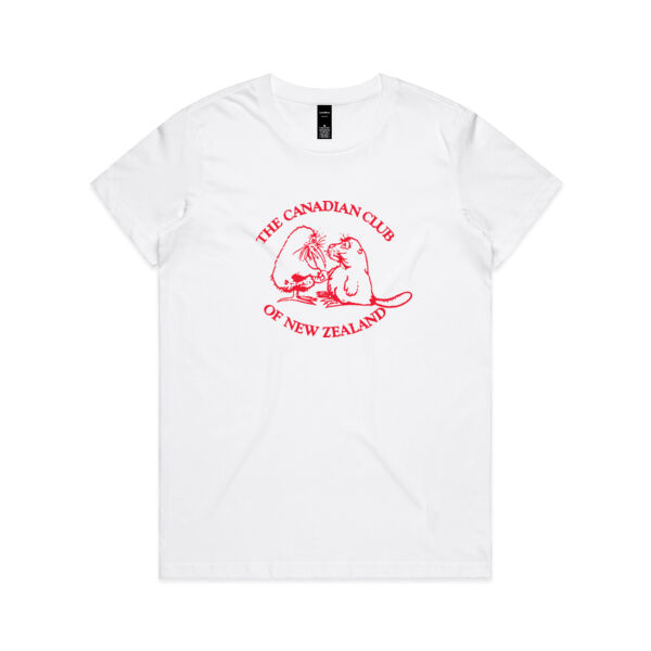 Can Club - Red Logo - Womens Maple Tee Thumbnail