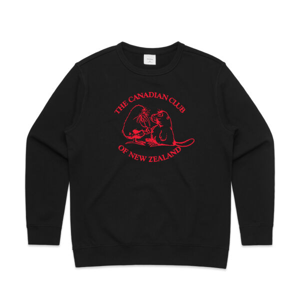 Can Club - Red Logo - Womens Premium Crew Thumbnail